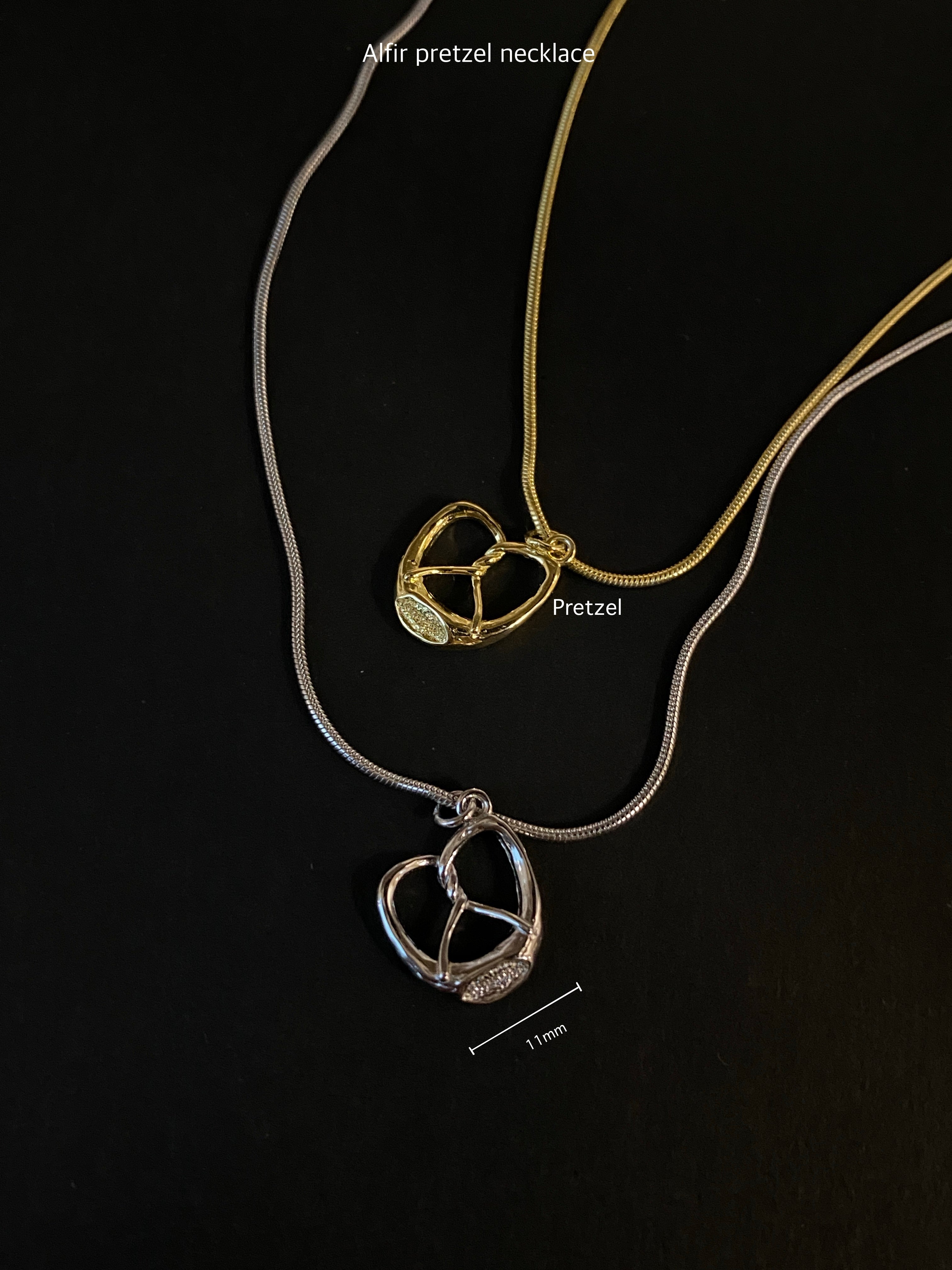 Pretzel Pendant Necklace