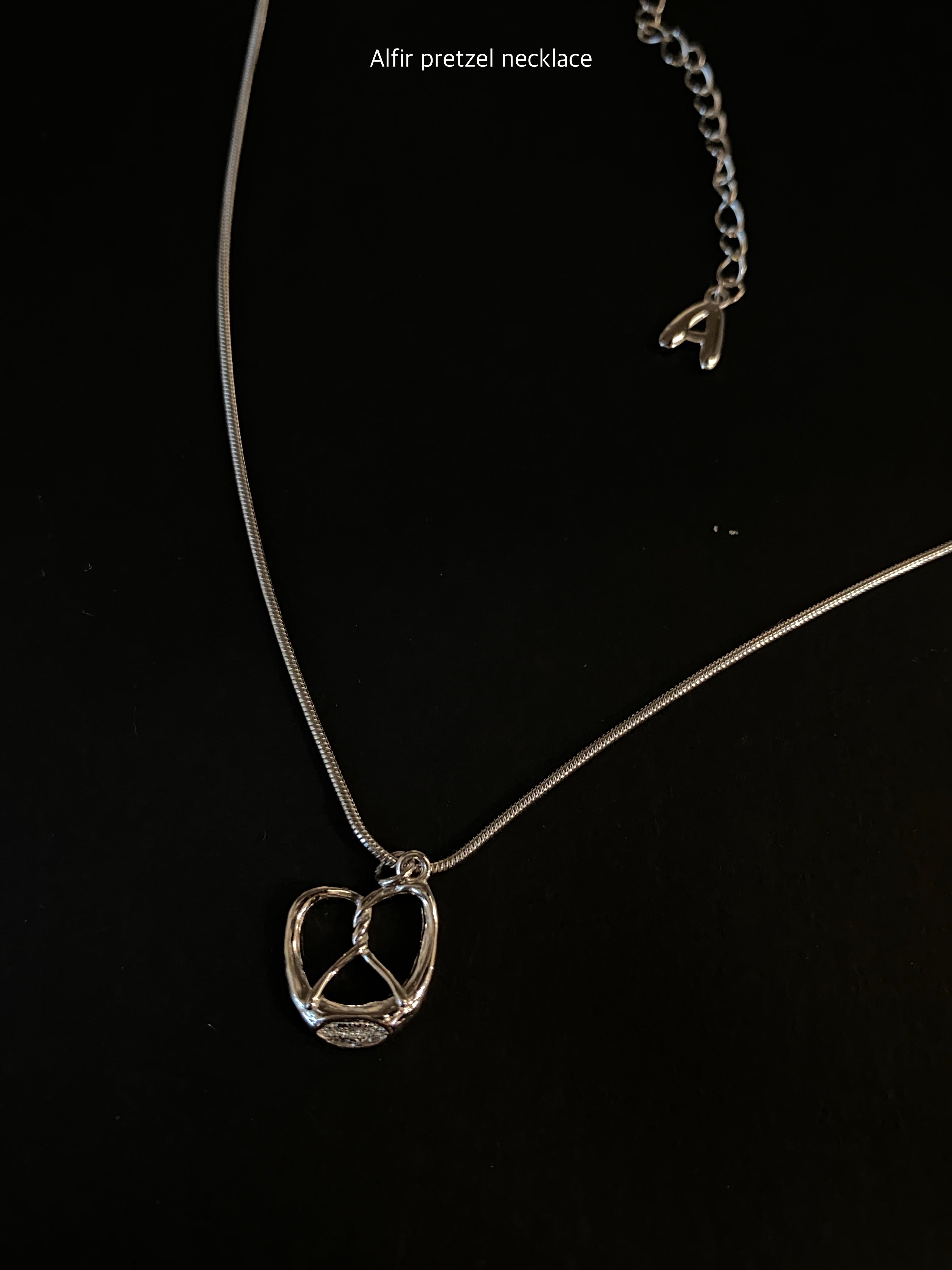 Pretzel Pendant Necklace