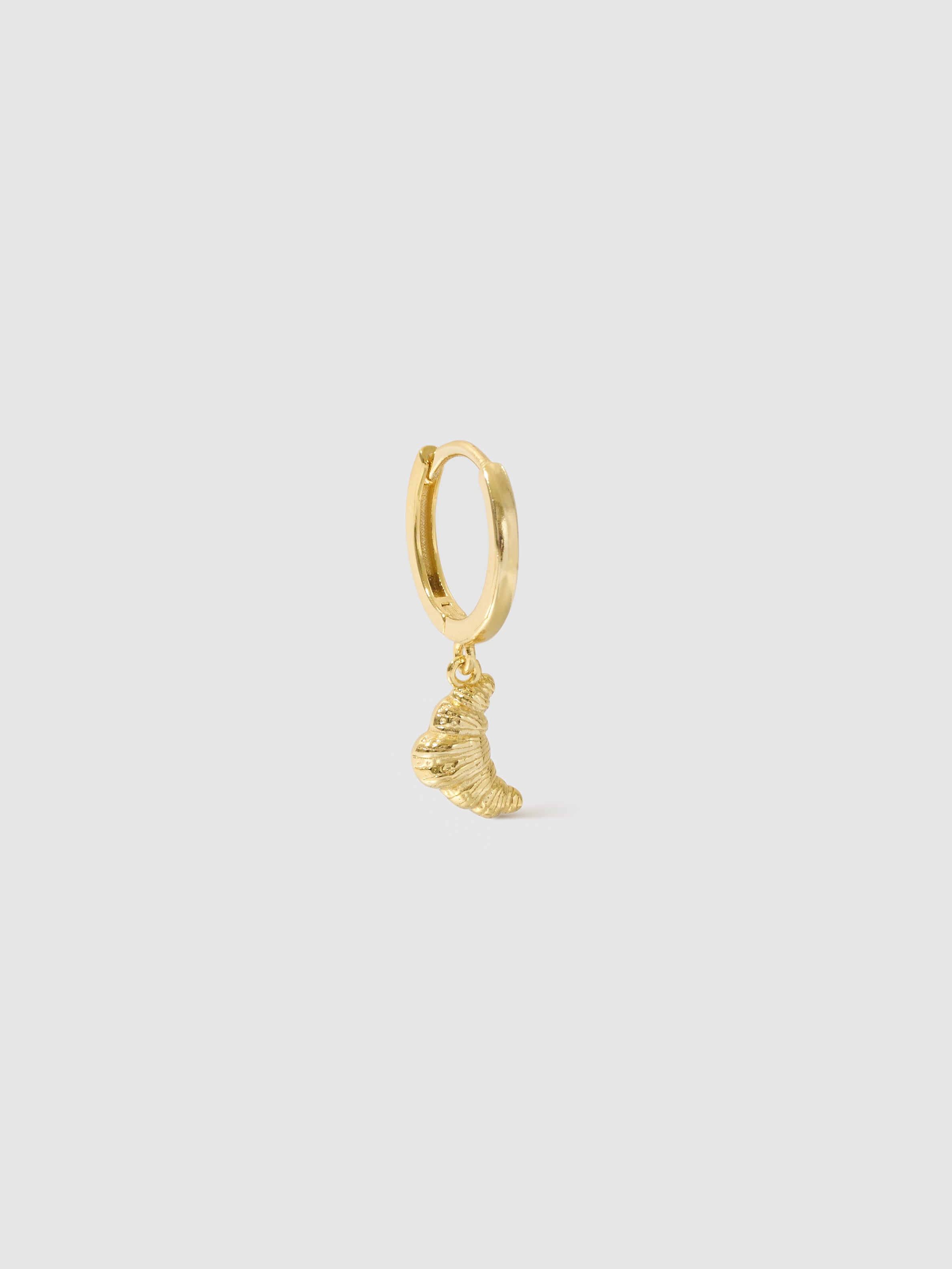 Croissant Pendant Hoop Earring (single)