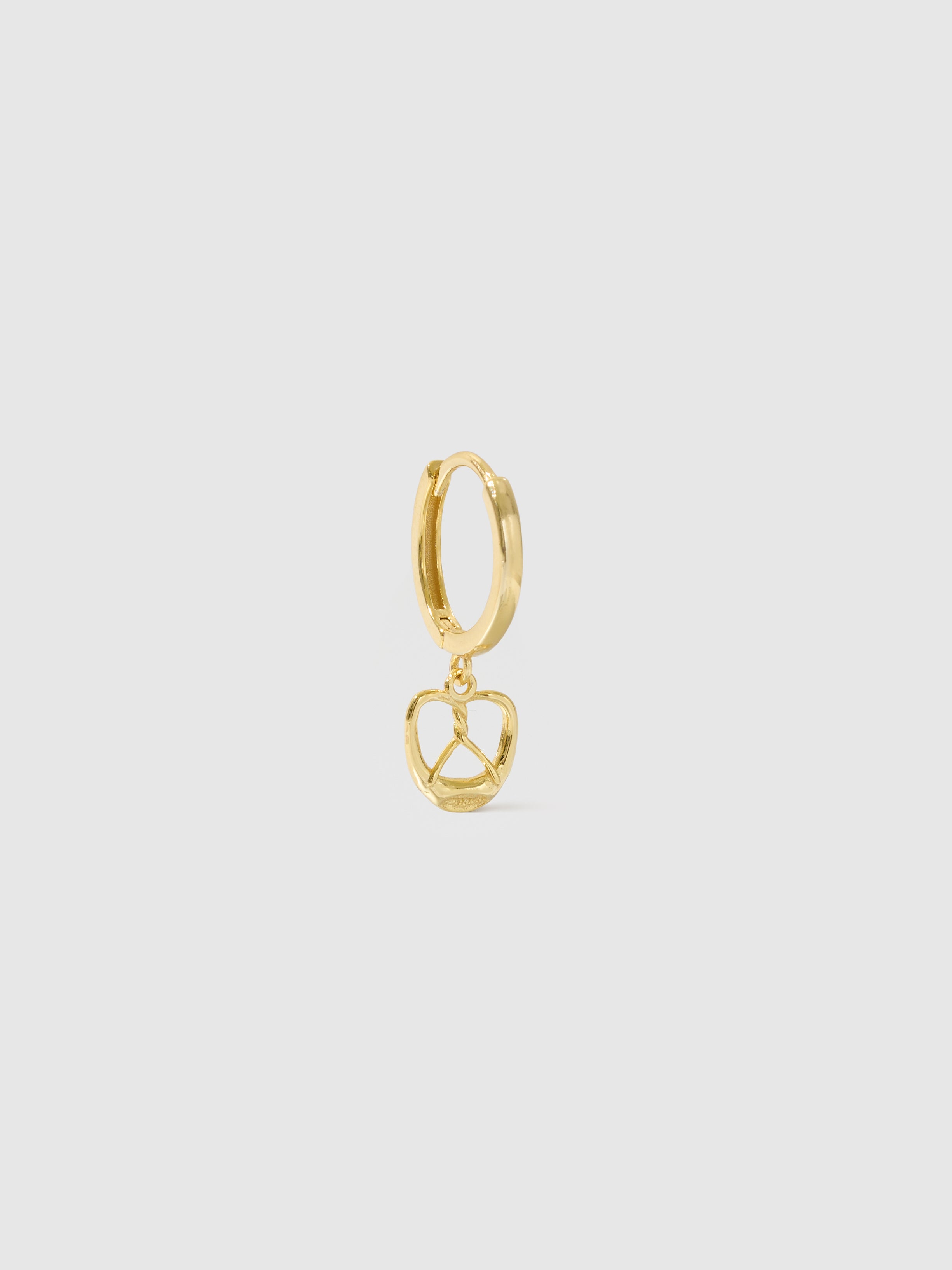 Pretzel Pendant Hoop Earring (single)