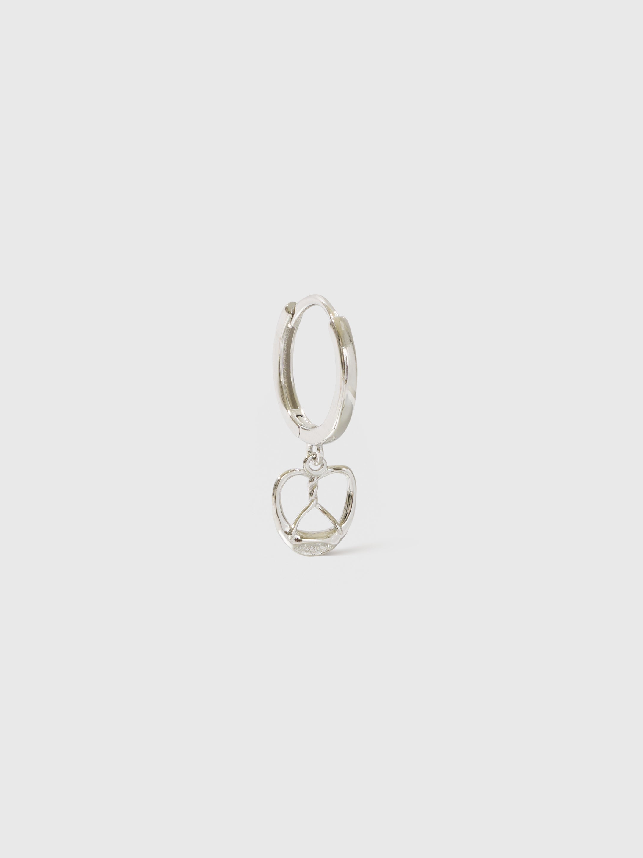 Pretzel Pendant Hoop Earring (single)