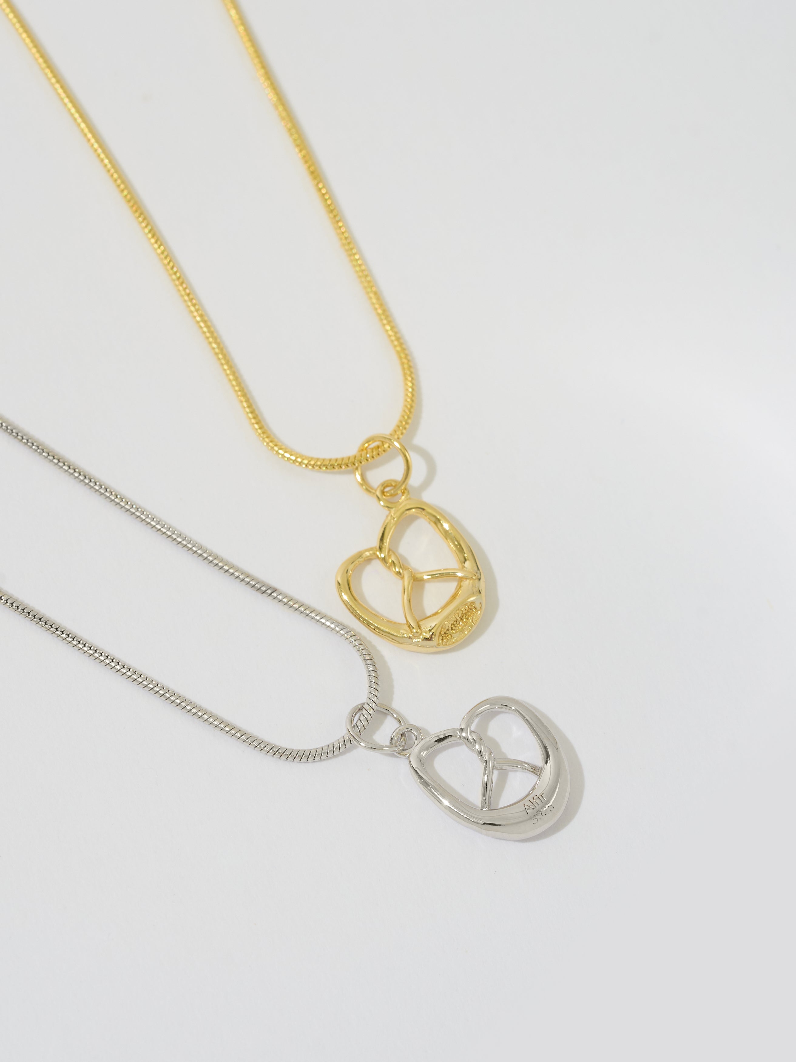 Pretzel Pendant Necklace