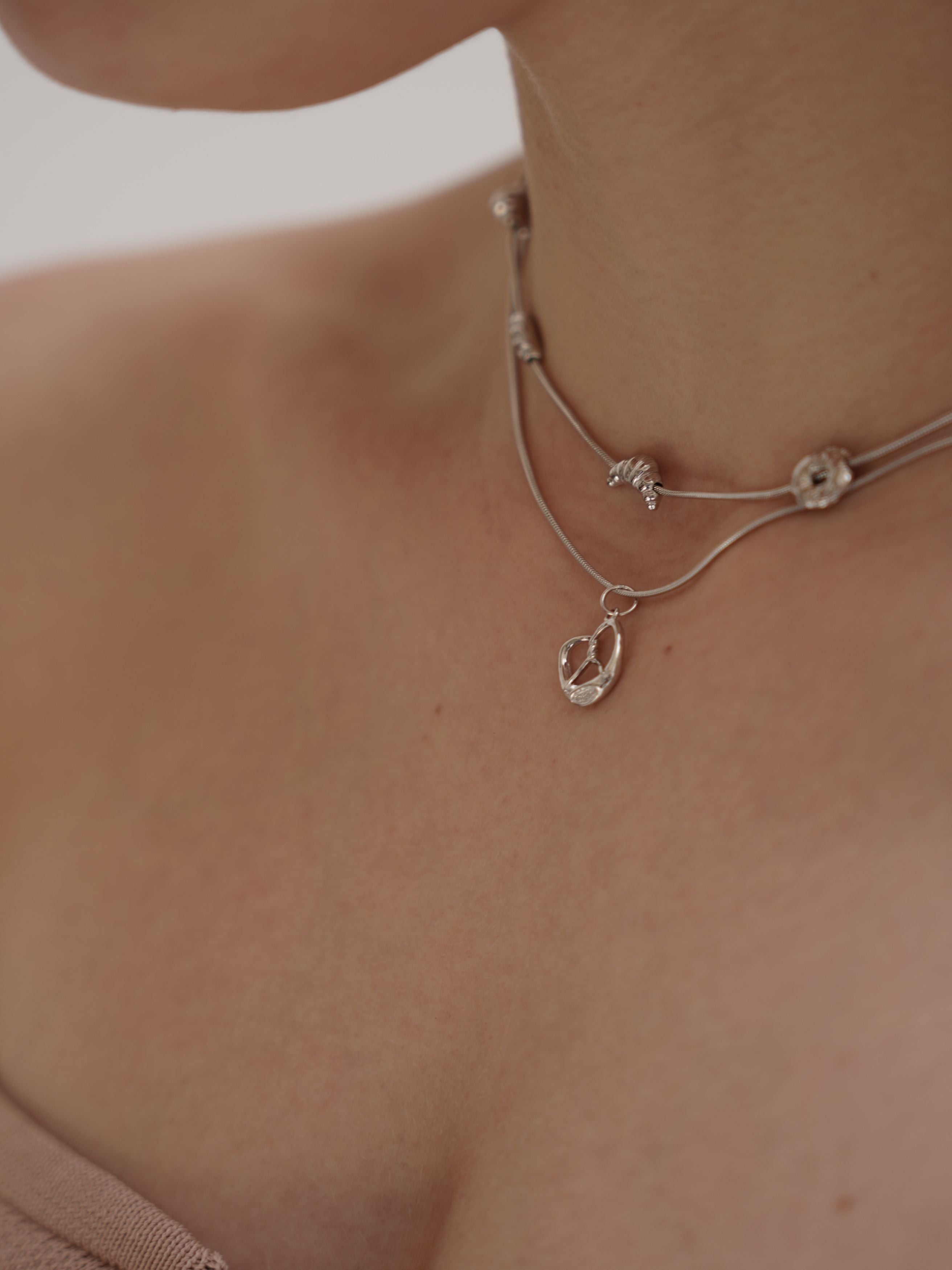 Pretzel Pendant Necklace