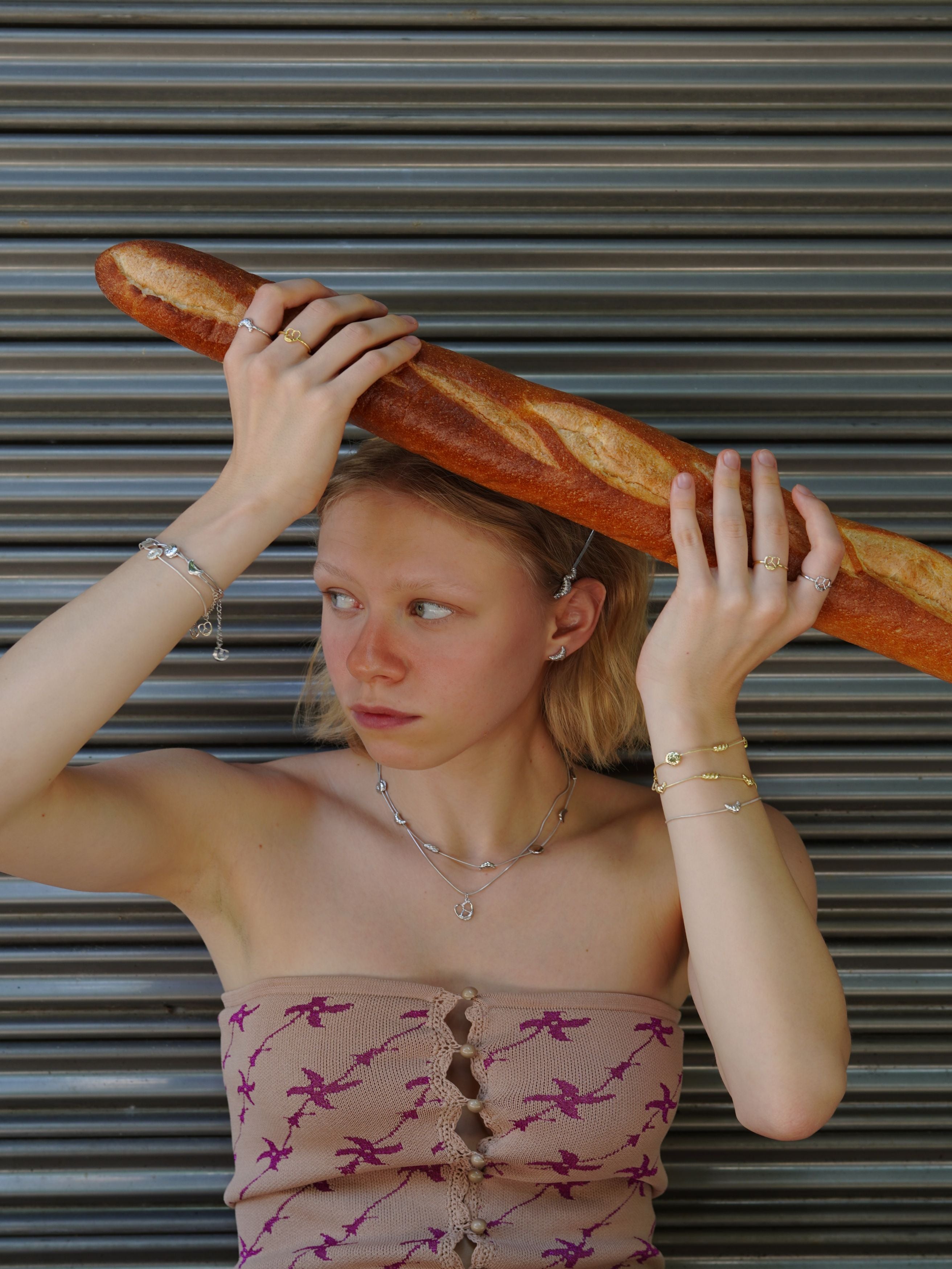 Bread Family Necklace