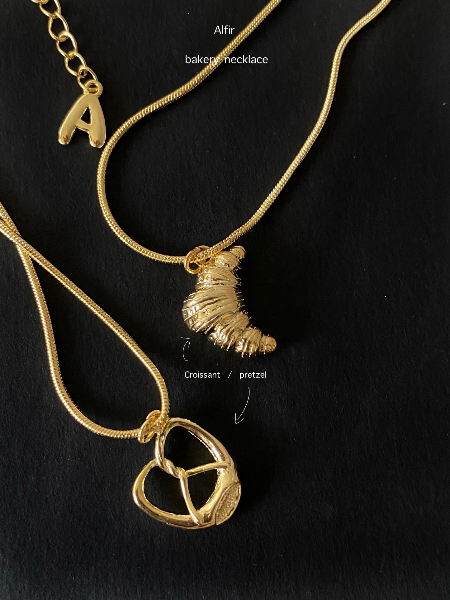 Bakery Collection - Gold Vermeil Pretzel Charm Necklace